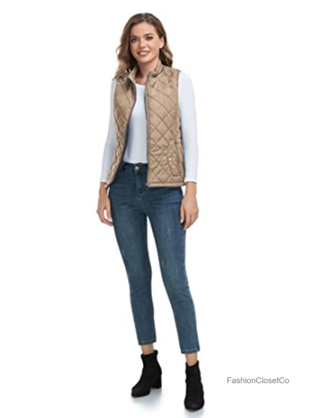 Lightweight Quilted Zip Vest with Pockets for Women - Picture 5 of 6